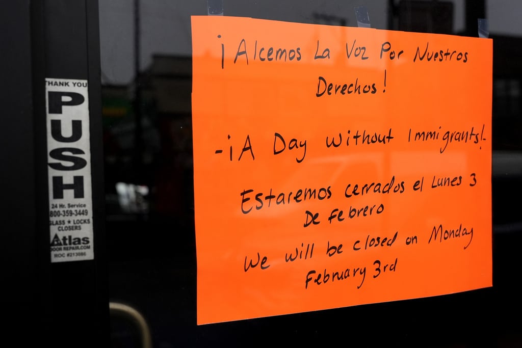 Some US businesses close in a 'day without immigrants'