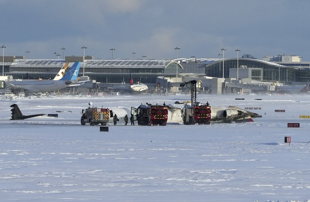 All 80 aboard Delta flight survive after jet flips upon arrival in Toronto