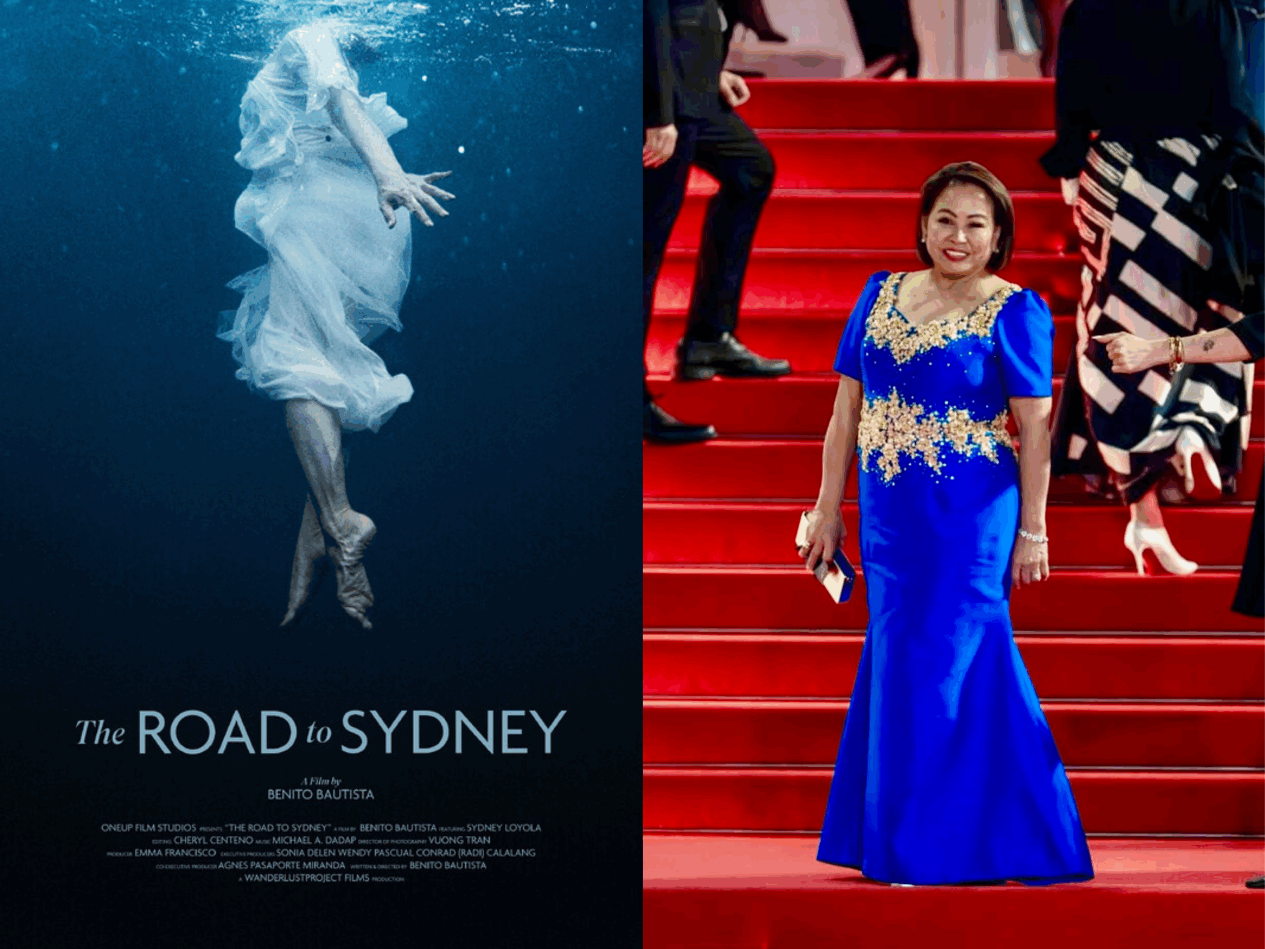 The Road to Sydney poster and Sonia Delen, executive producer.