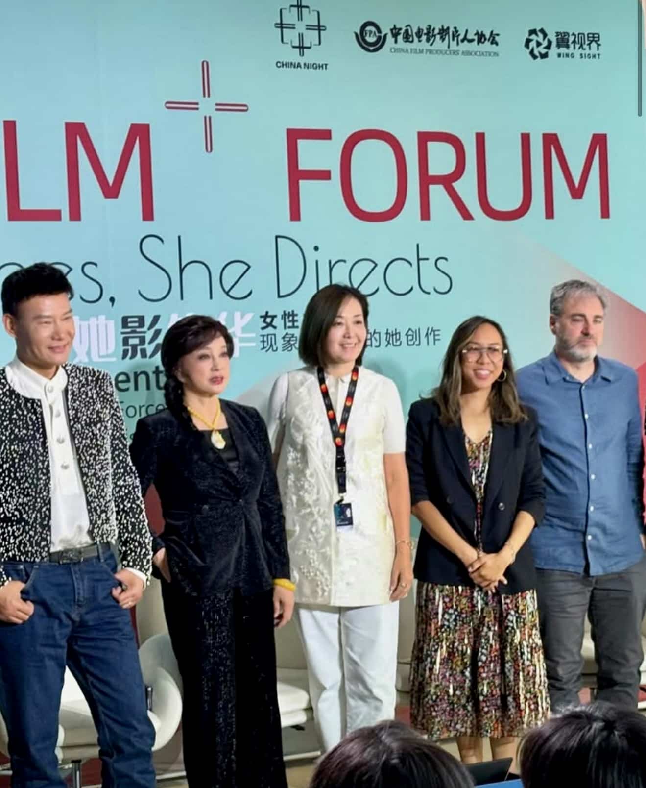 Bianca Nepales (2nd from left) in her first speaking engagement at the Festival de Cannes.