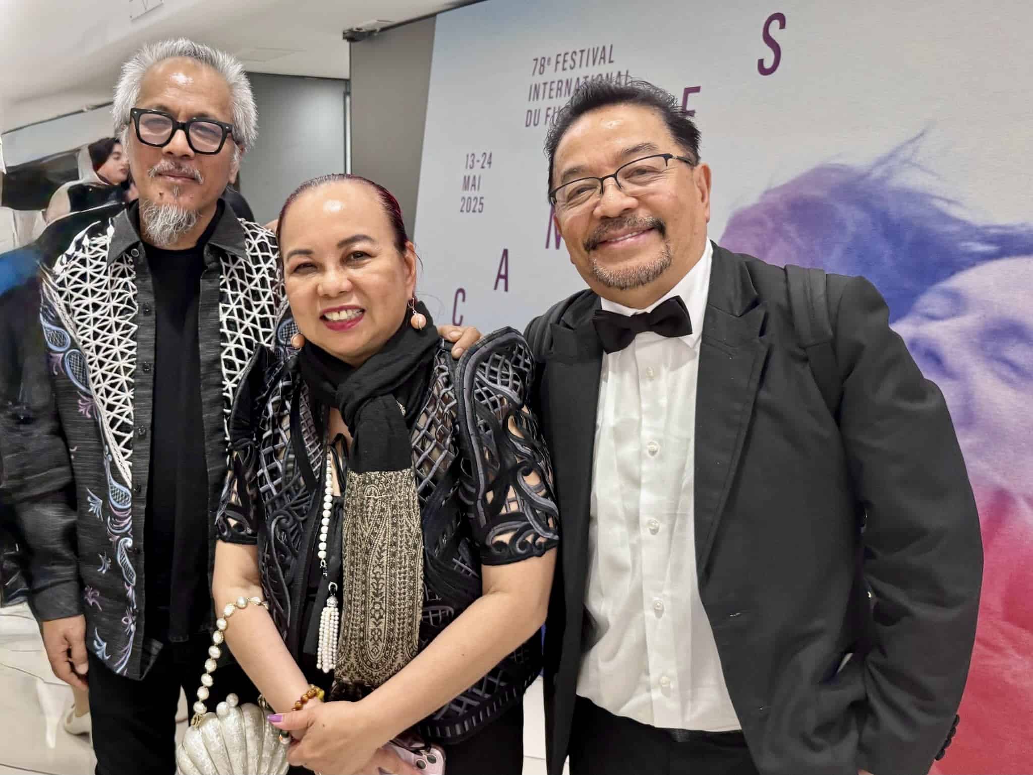 Magellan acclaimed director Lav Diaz with Ruben and Janet Nepales.