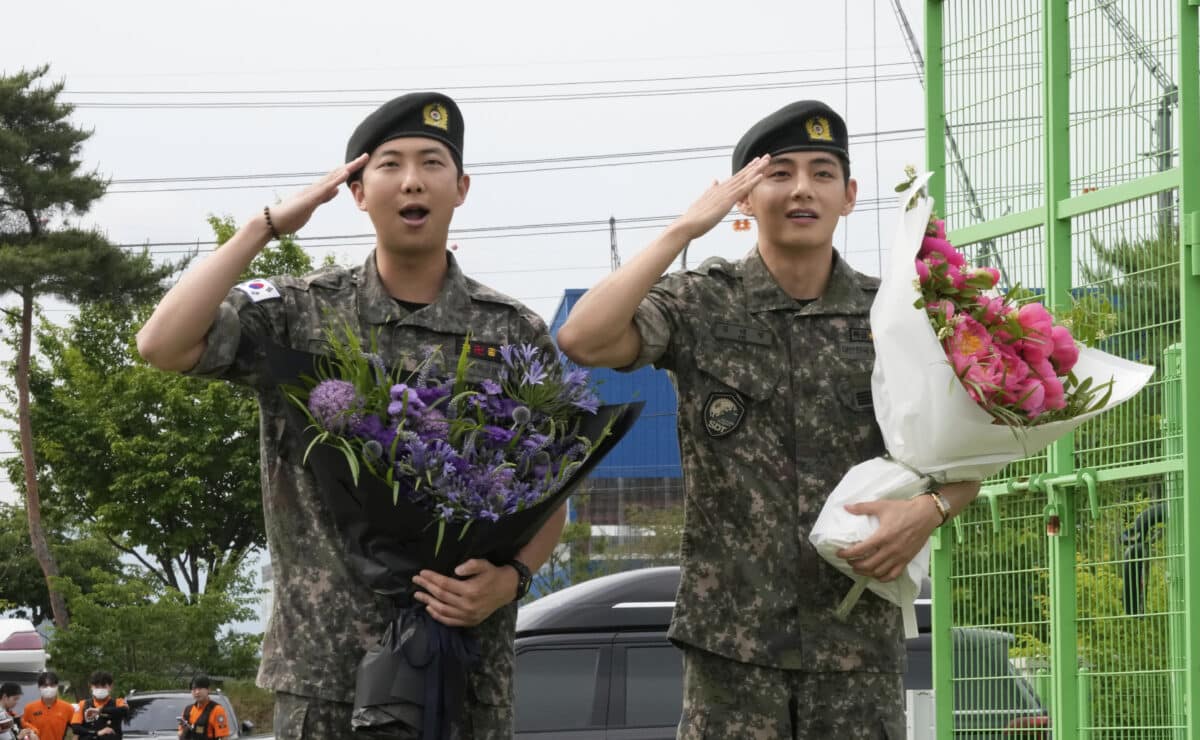 BTS members RM, V discharged from mandatory military service