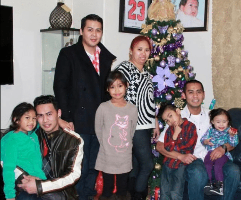 Sonny Lasquite with his family