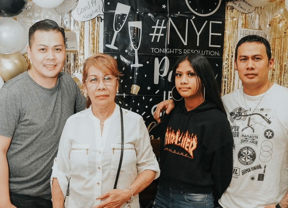 Sonny Lasquite with his family