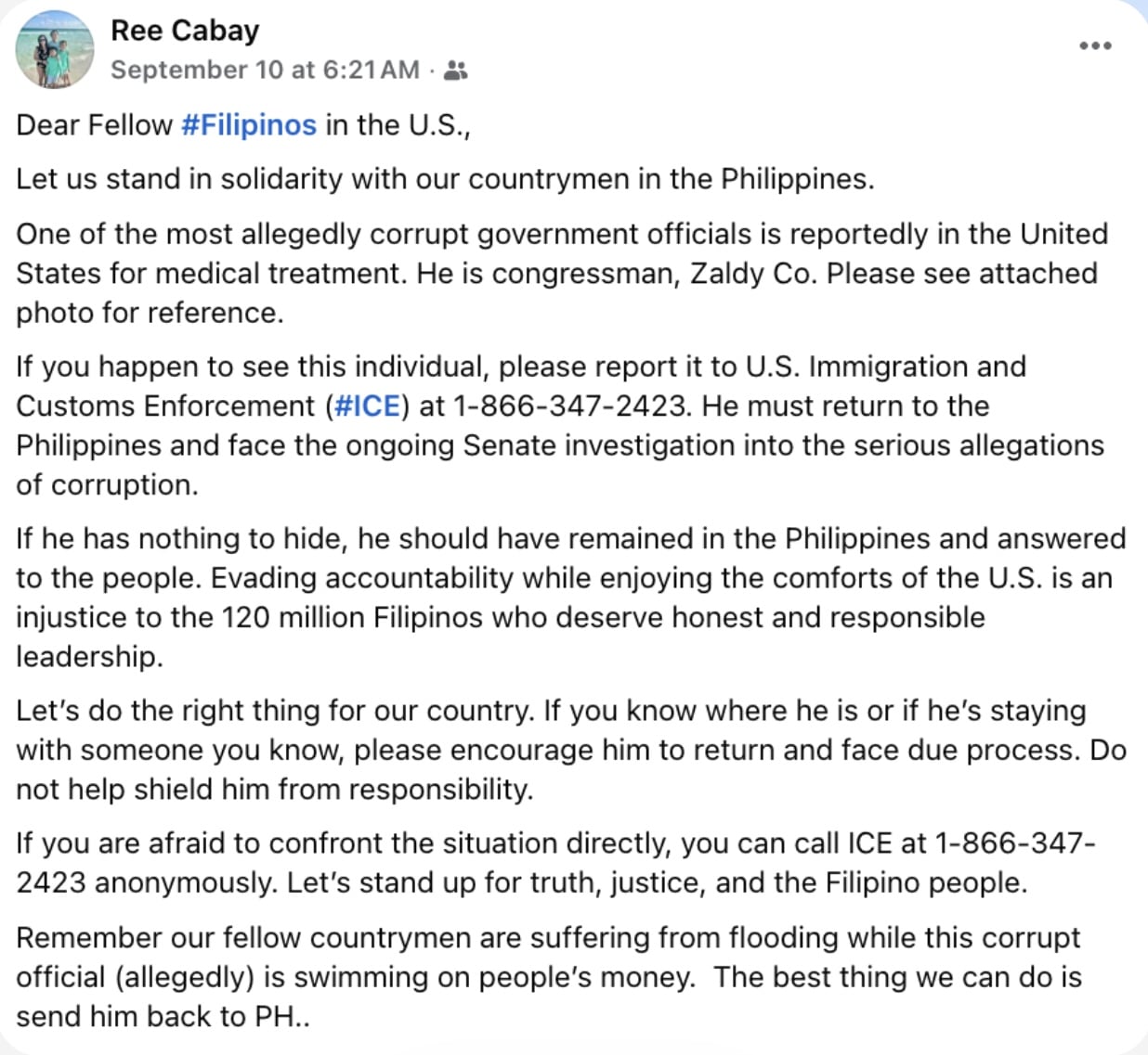 Ree Cabay post