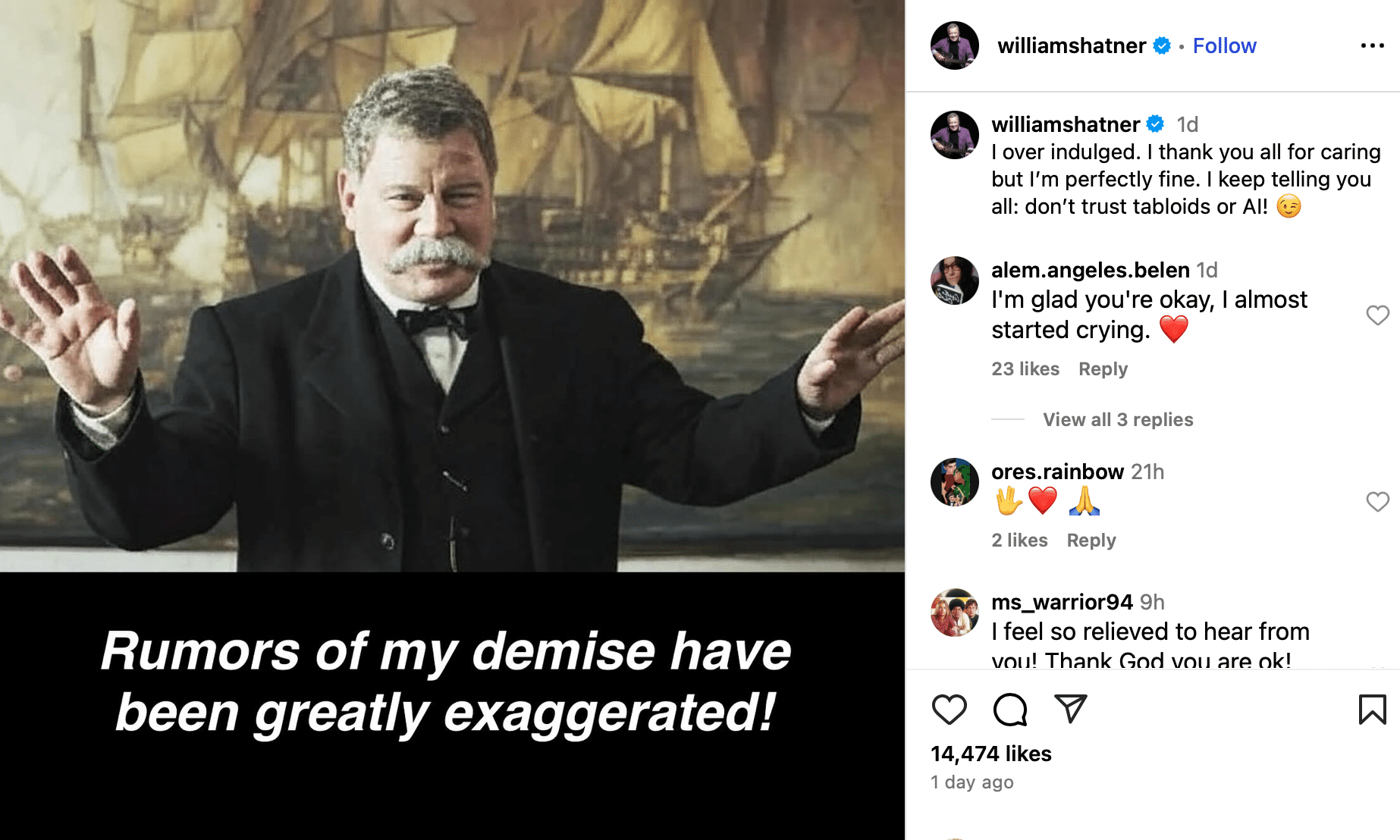 William Shatner post
